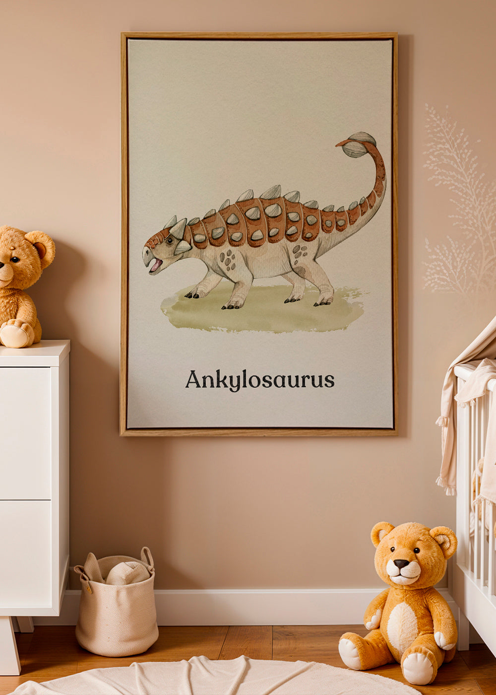 Ankylosaurus akvarel pro děti