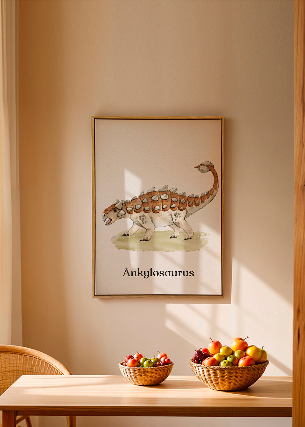 Ankylosaurus akvarel pro děti
