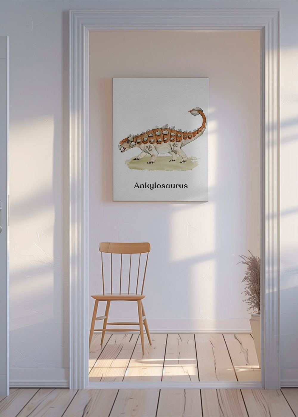 Ankylosaurus akvarel pro děti