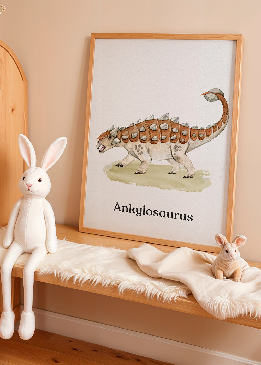 Ankylosaurus akvarel pro děti