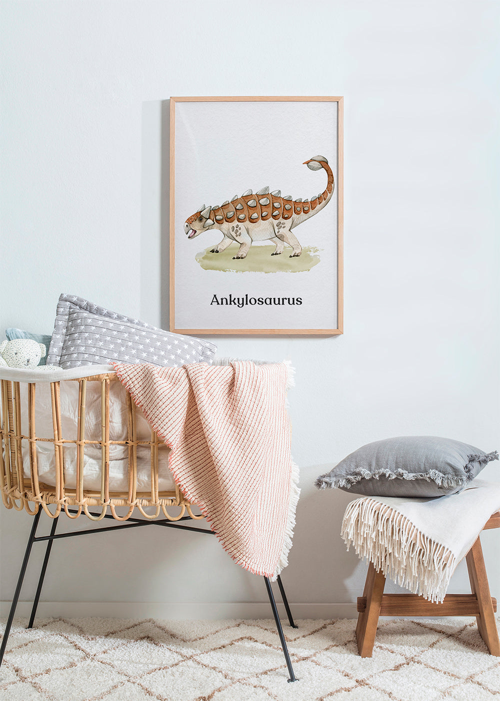 Ankylosaurus akvarel pro děti