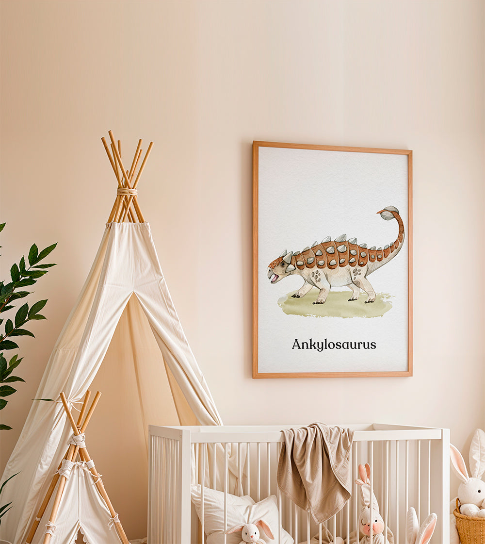 Ankylosaurus akvarel pro děti