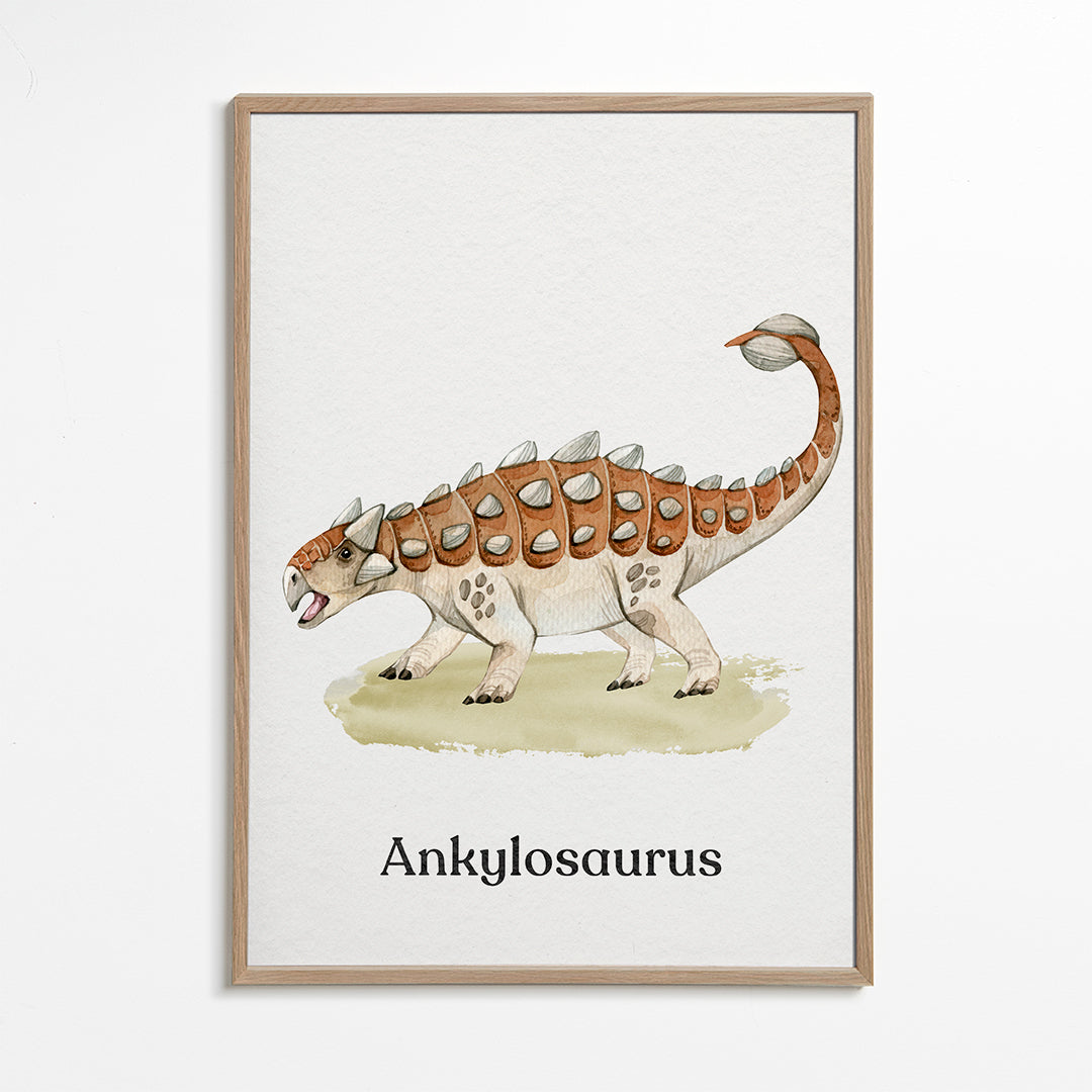 Ankylosaurus akvarel pro děti