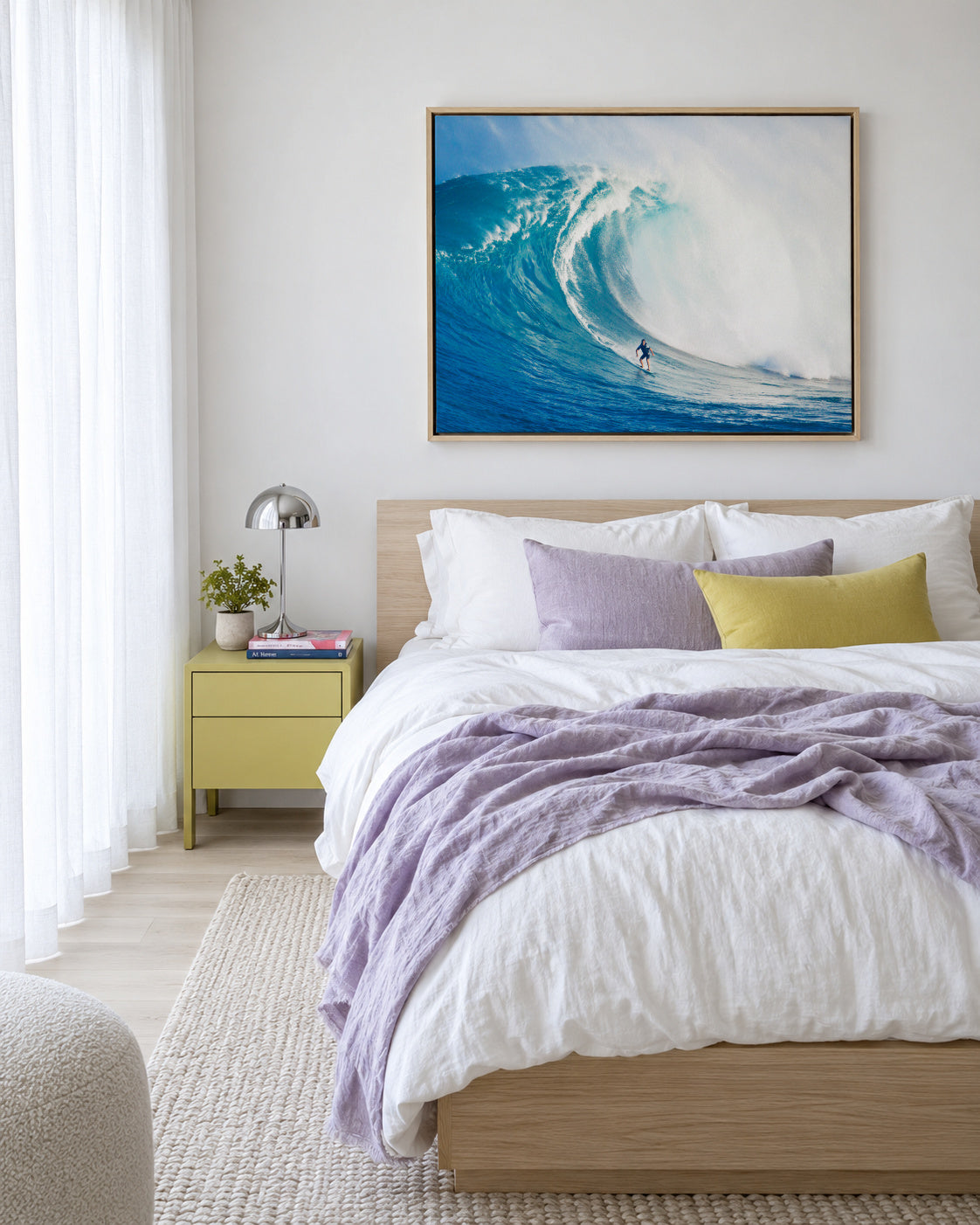 Wild Surf - Framed canvas in an interior