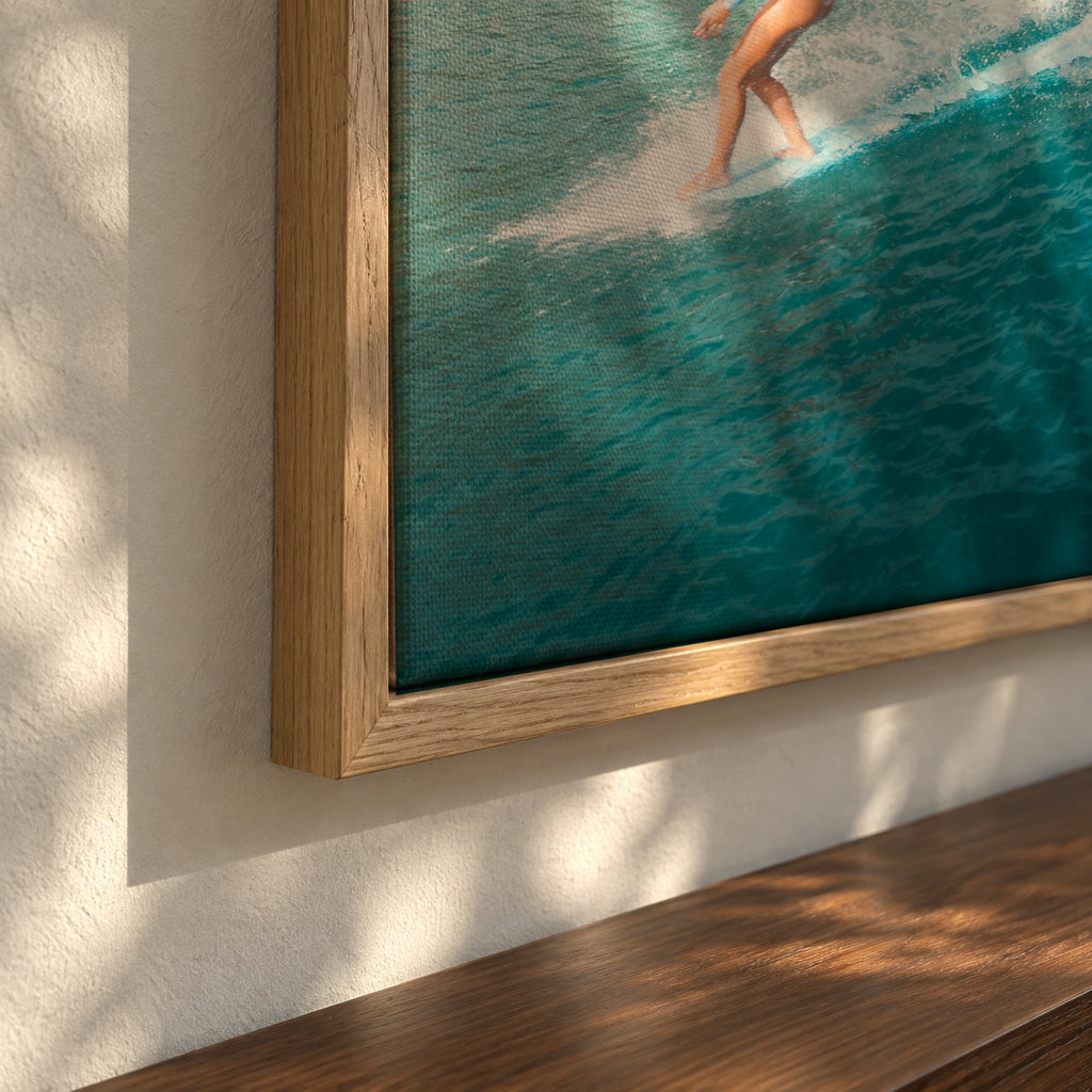 Surf Dance - Framed canvas detail