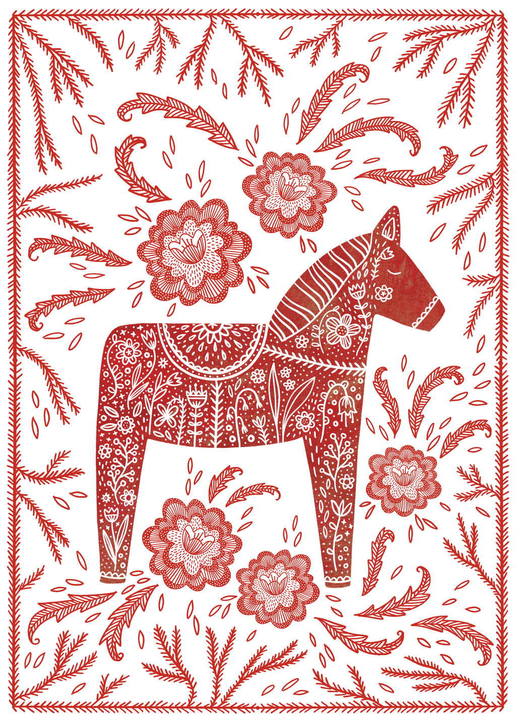 Dala Horse - Unframed art print