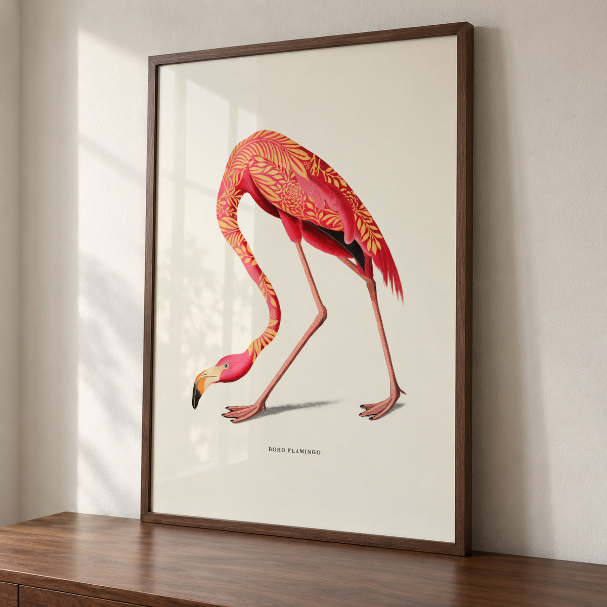 Boho flamingo - Framed poster detail