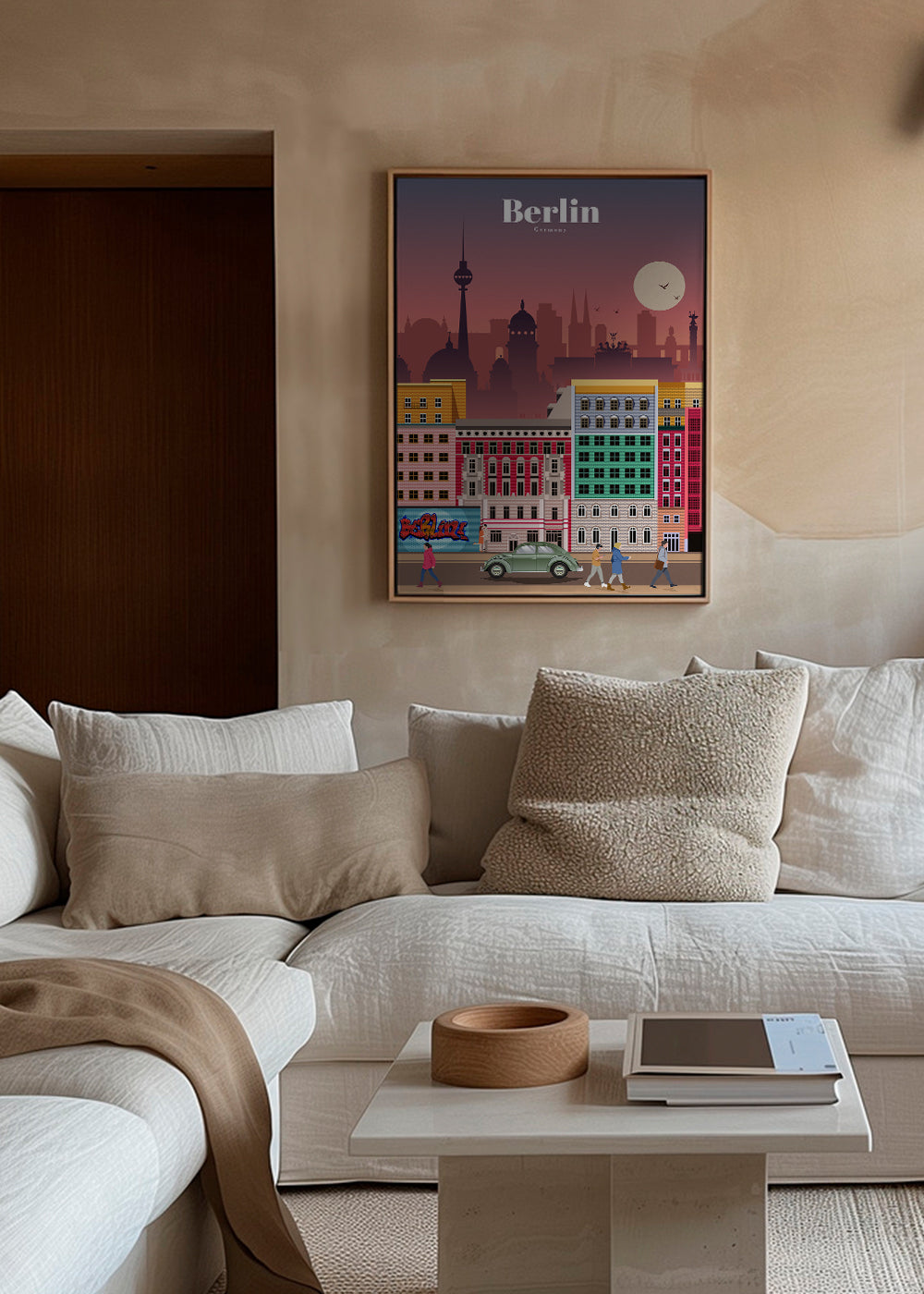 Cestovatelský plakát Berlín: ilustrované panorama