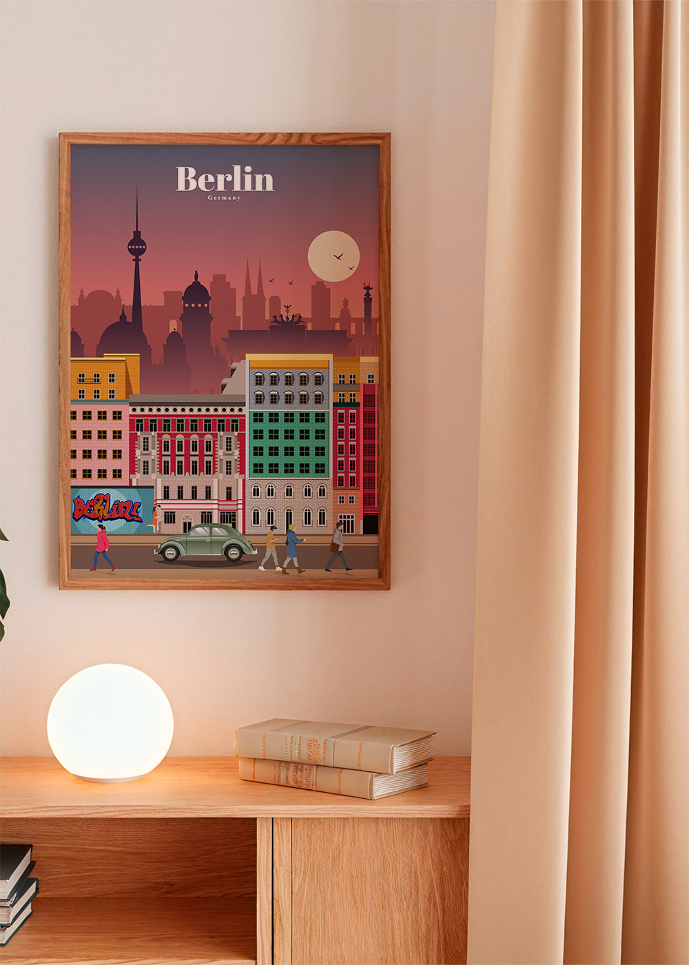 Cestovatelský plakát Berlín: ilustrované panorama