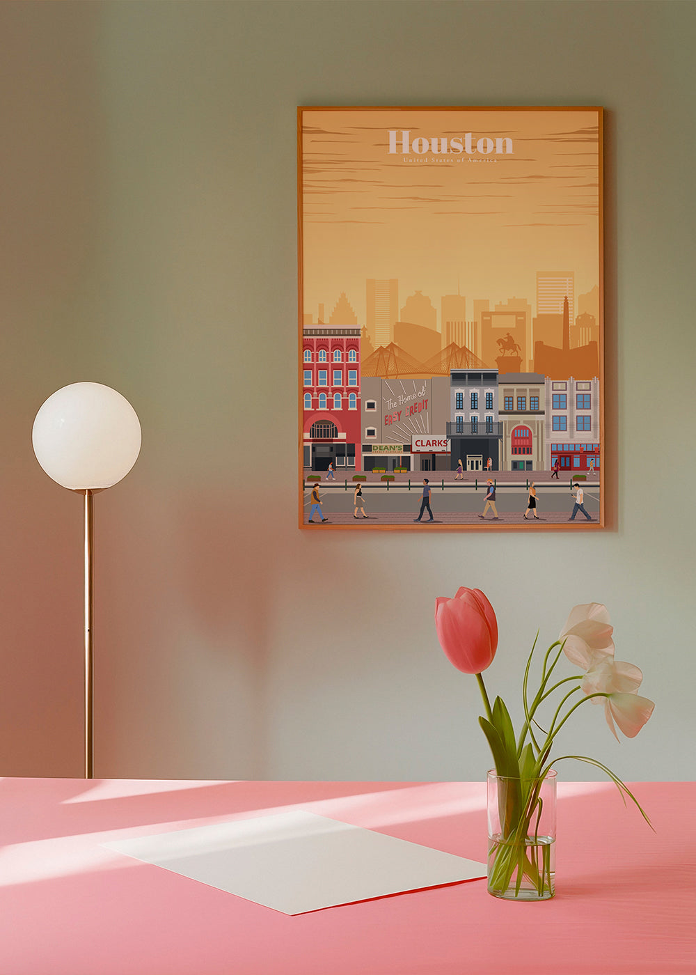 Městské umění: Houston ilustrace na výšku