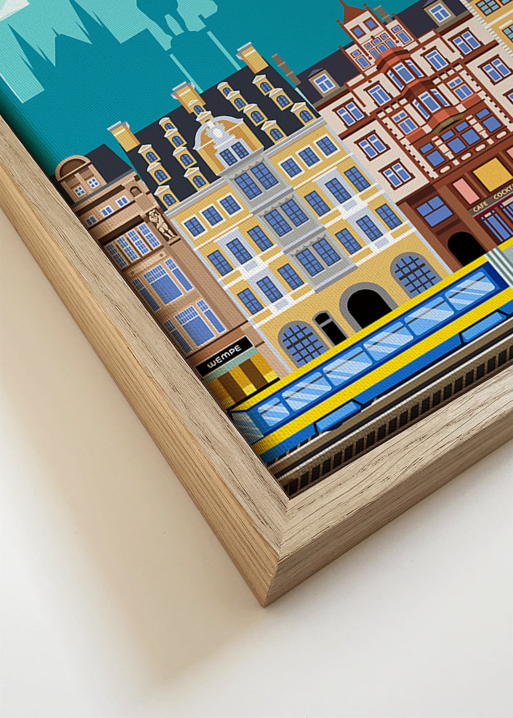 Cestovatelský plakát Leipzig ilustrace