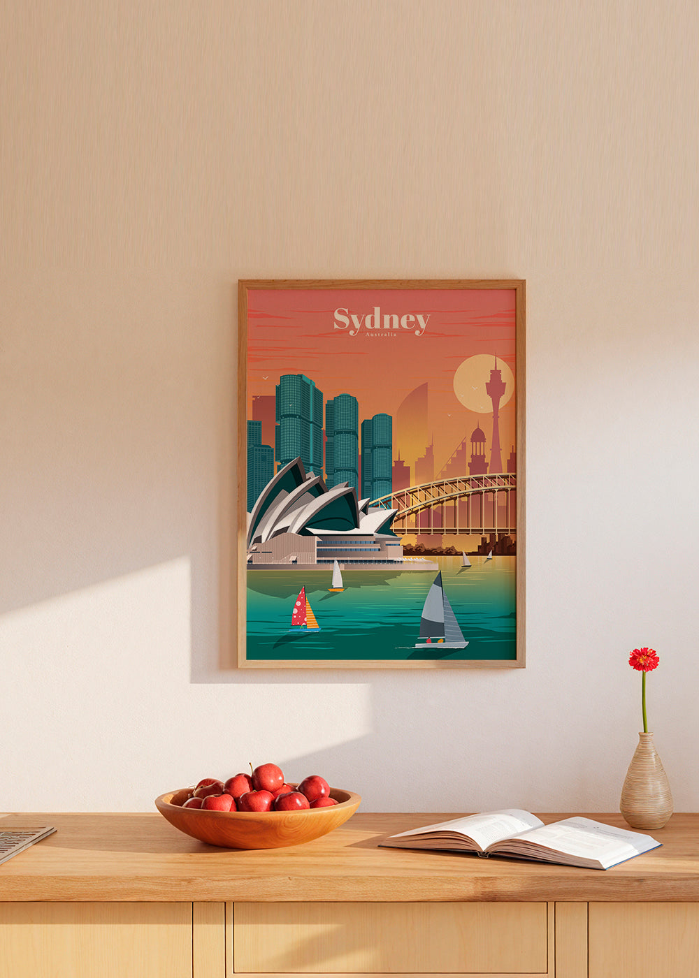 Plakát města Sydney v ilustraci