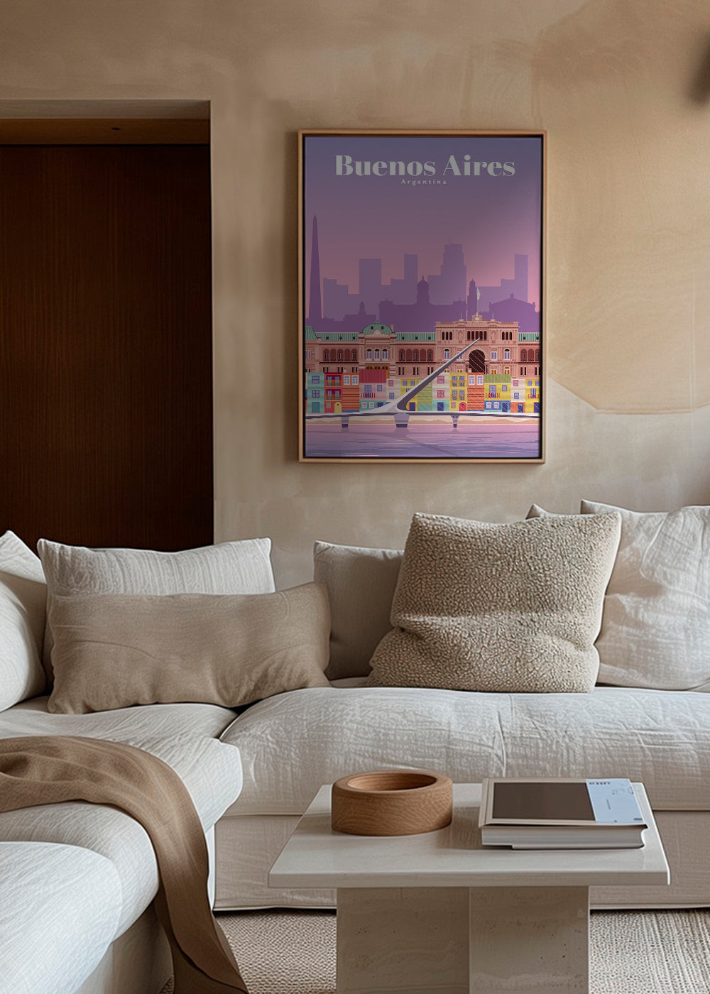 Plakát z cest: Barevná ilustrace Buenos Aires