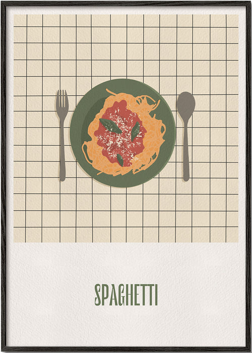 Obraz do kuchyně Spaghetti ze shora