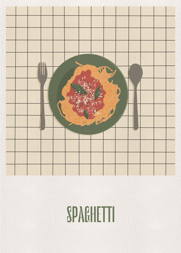 Obraz do kuchyně Spaghetti ze shora