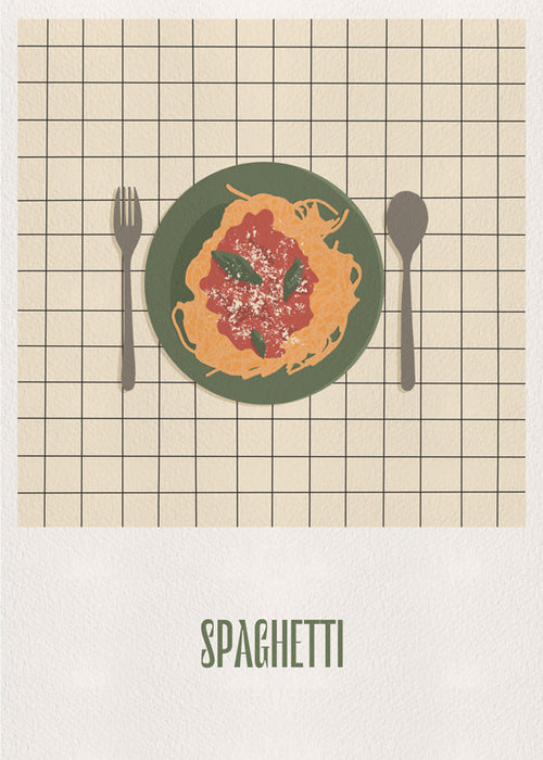 Obraz do kuchyně Spaghetti ze shora