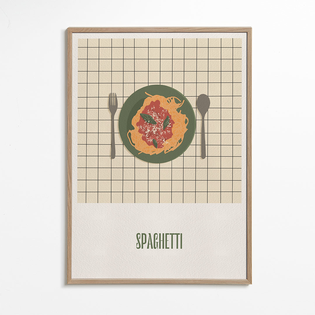 Obraz do kuchyně Spaghetti ze shora