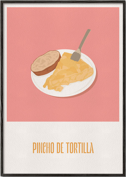 Obraz do kuchyně: pincho tortilla na růžovém pozadí