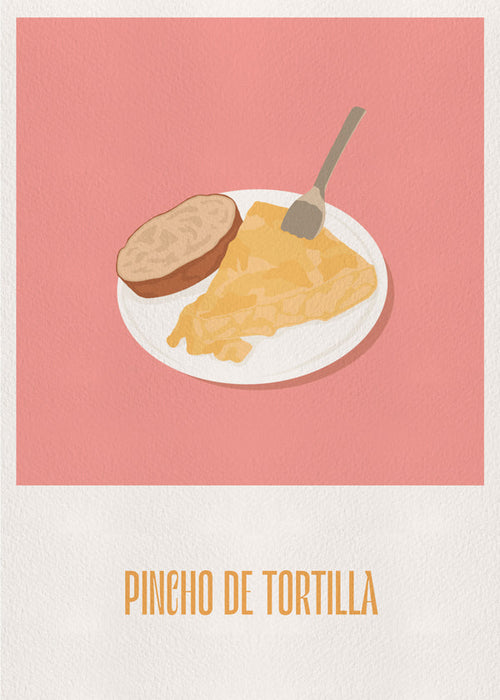Obraz do kuchyně: pincho tortilla na růžovém pozadí