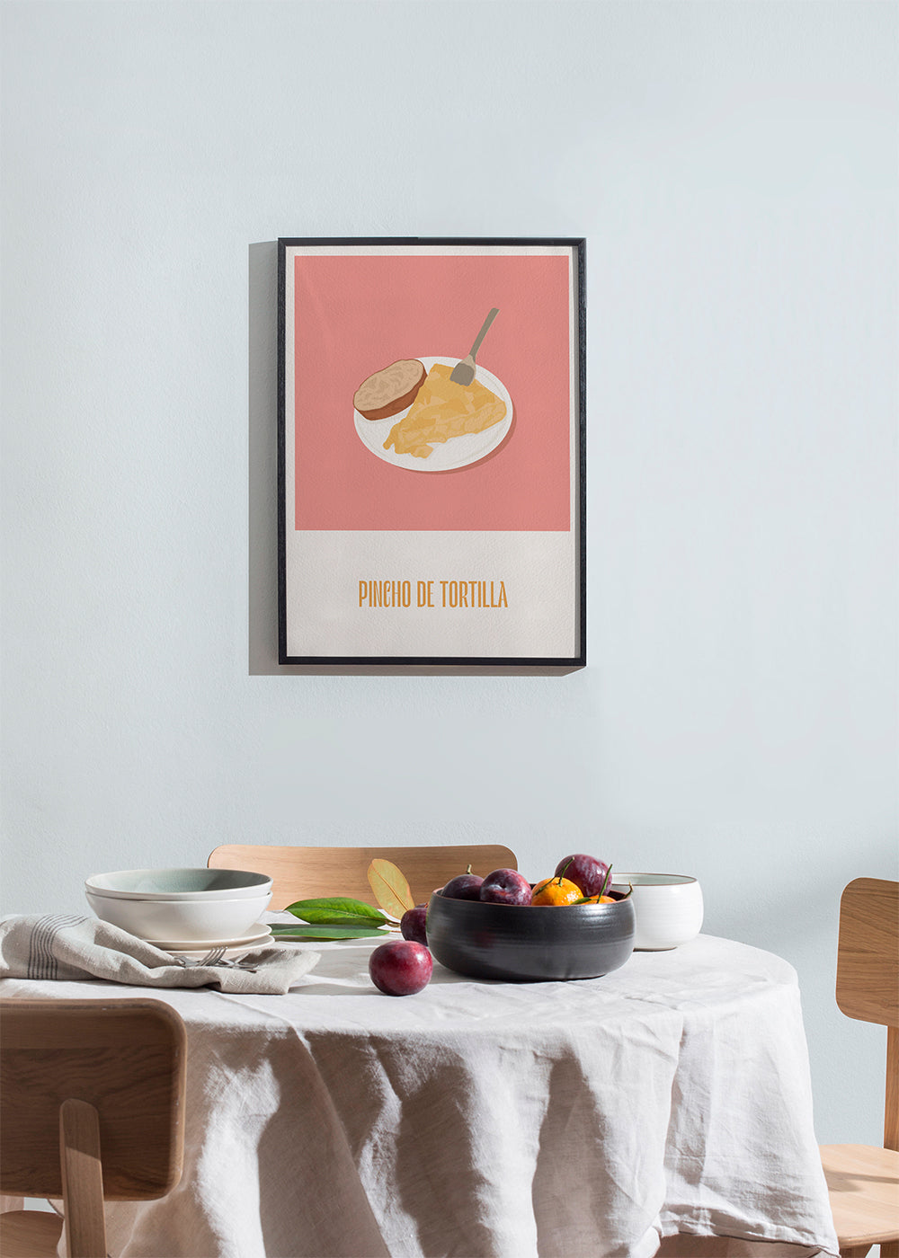 Obraz do kuchyně: pincho tortilla na růžovém pozadí