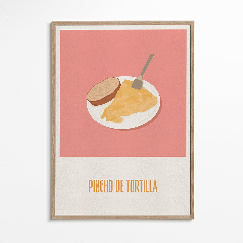 Obraz do kuchyně: pincho tortilla na růžovém pozadí