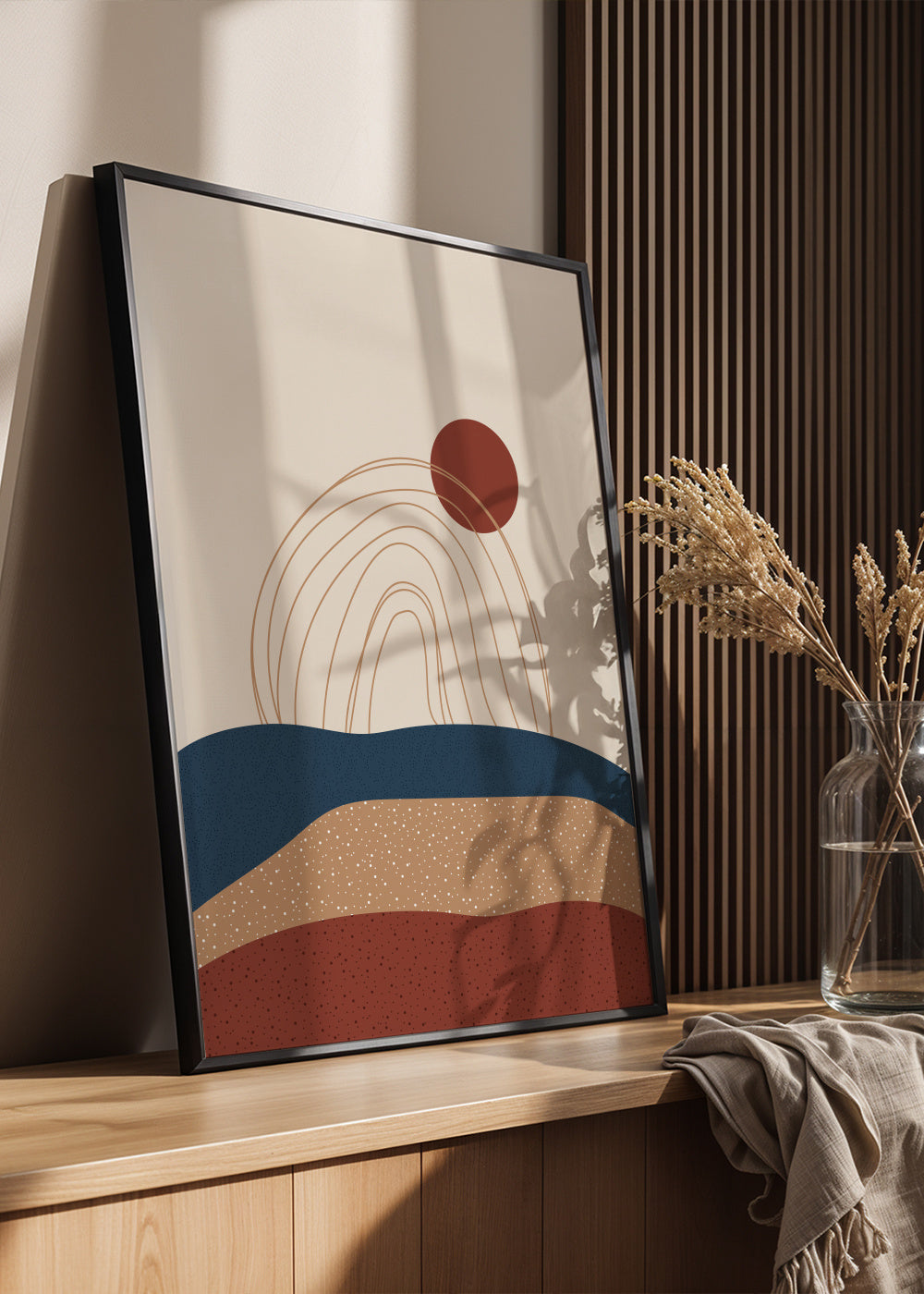 AbstractHill - Framed poster in an interior