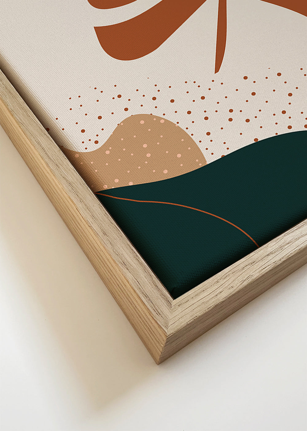 Botanický tisk list terracotta