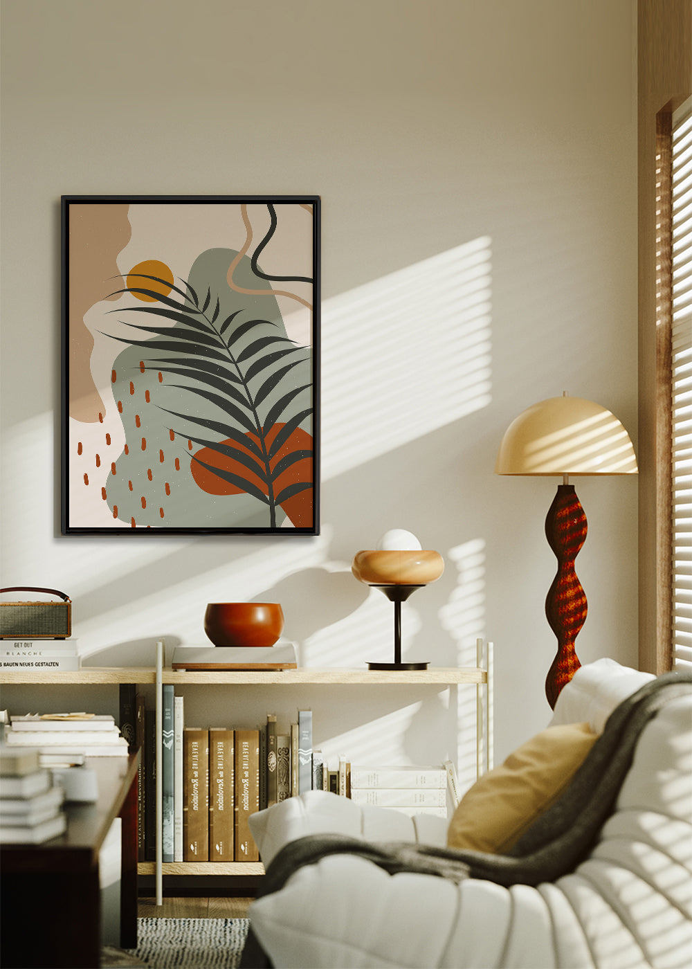 Botanický plakát s tropickým listem minimal