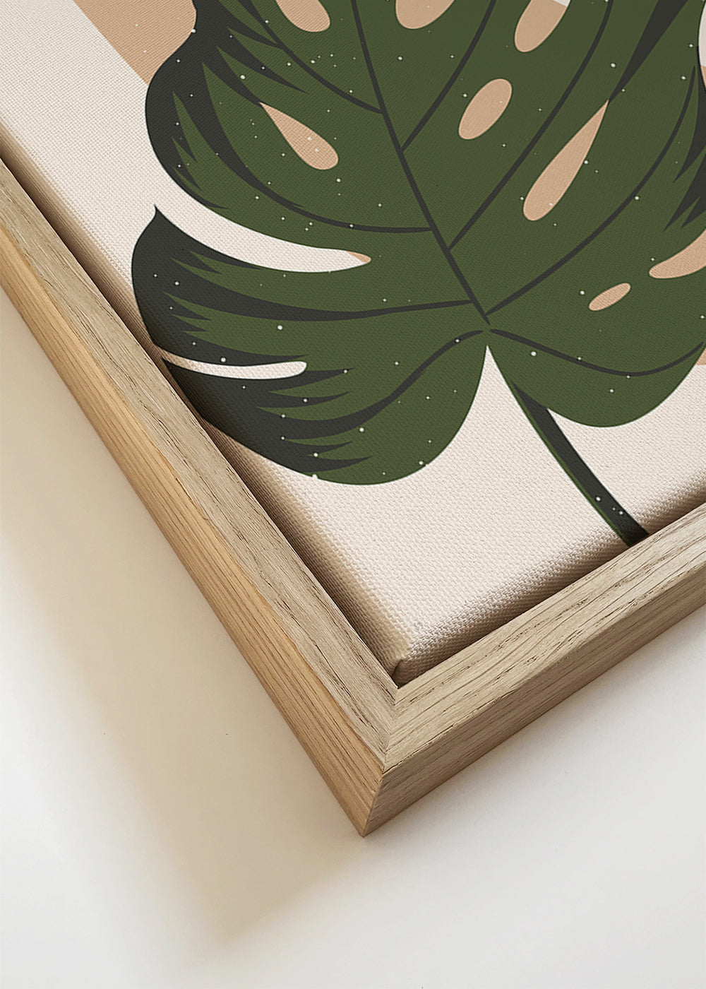 Botanický plakát se stylizovaným listem monstera