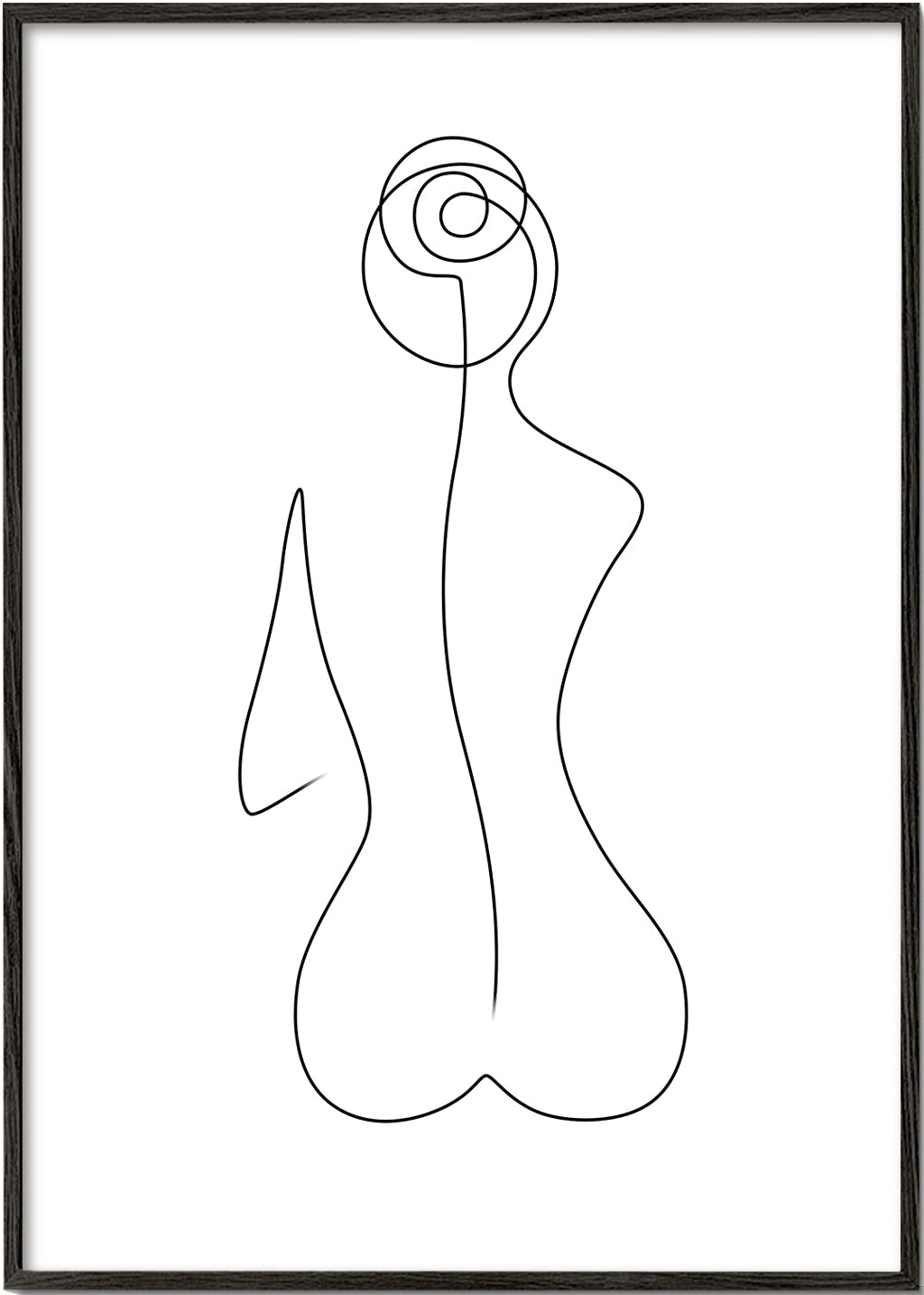 Ženská ilustrace jednou čarou