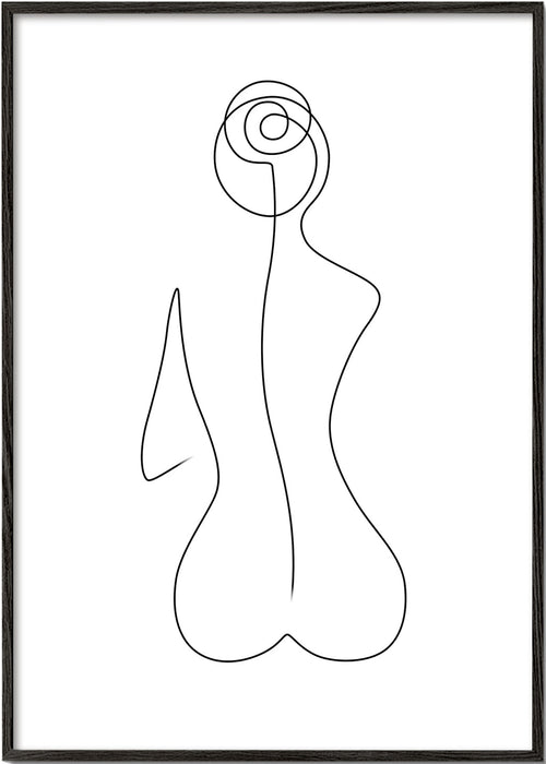 Ženská ilustrace jednou čarou