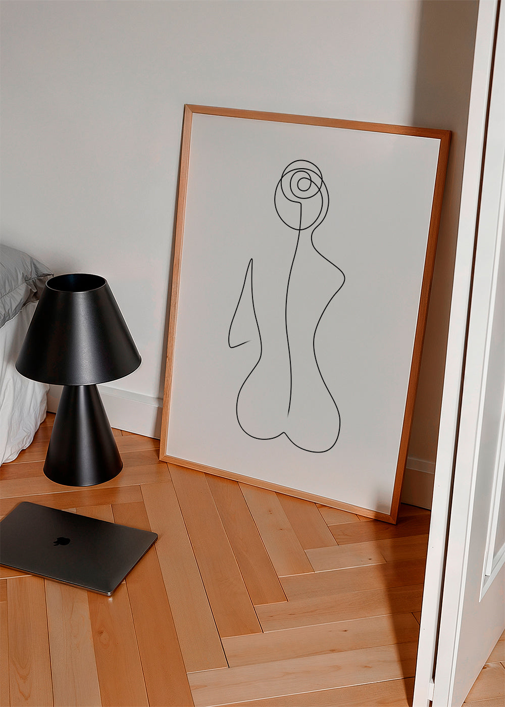Ženská ilustrace jednou čarou