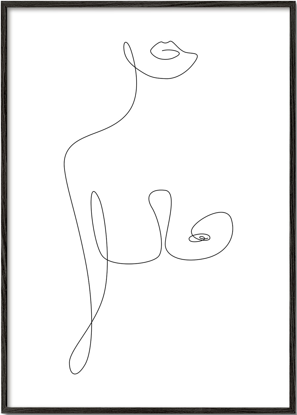 Minimalistická ilustrace postavy jednou linkou