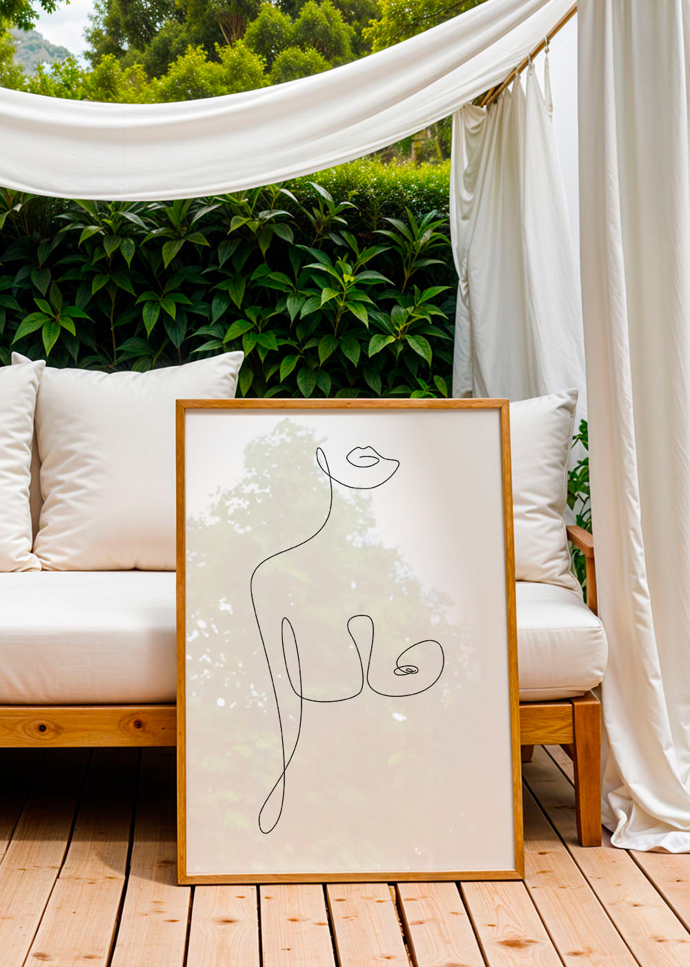 Minimalistická ilustrace postavy jednou linkou