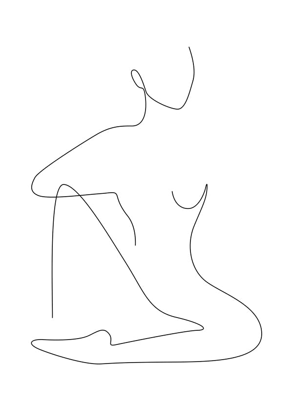 Ilustrace minimalistické liniové postavy
