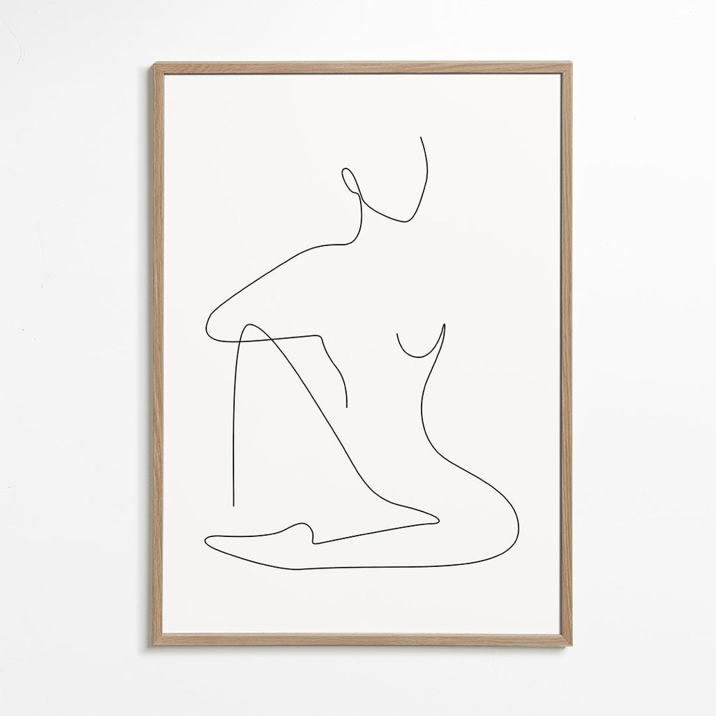 Ilustrace minimalistické liniové postavy