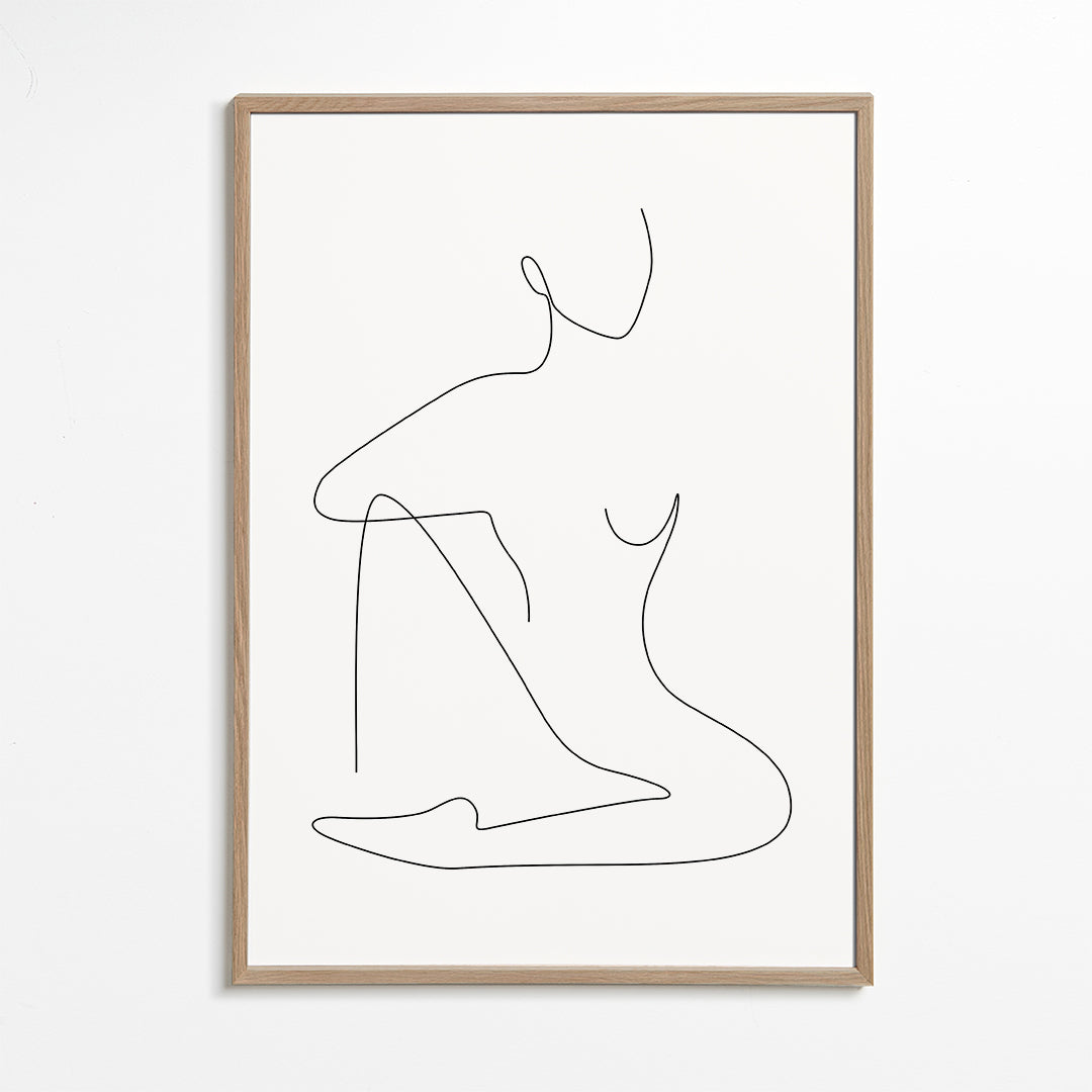 Ilustrace minimalistické liniové postavy