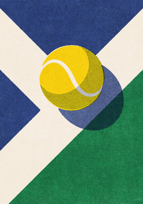 BALLS / Tennis (Hard Court) - Unframed art print