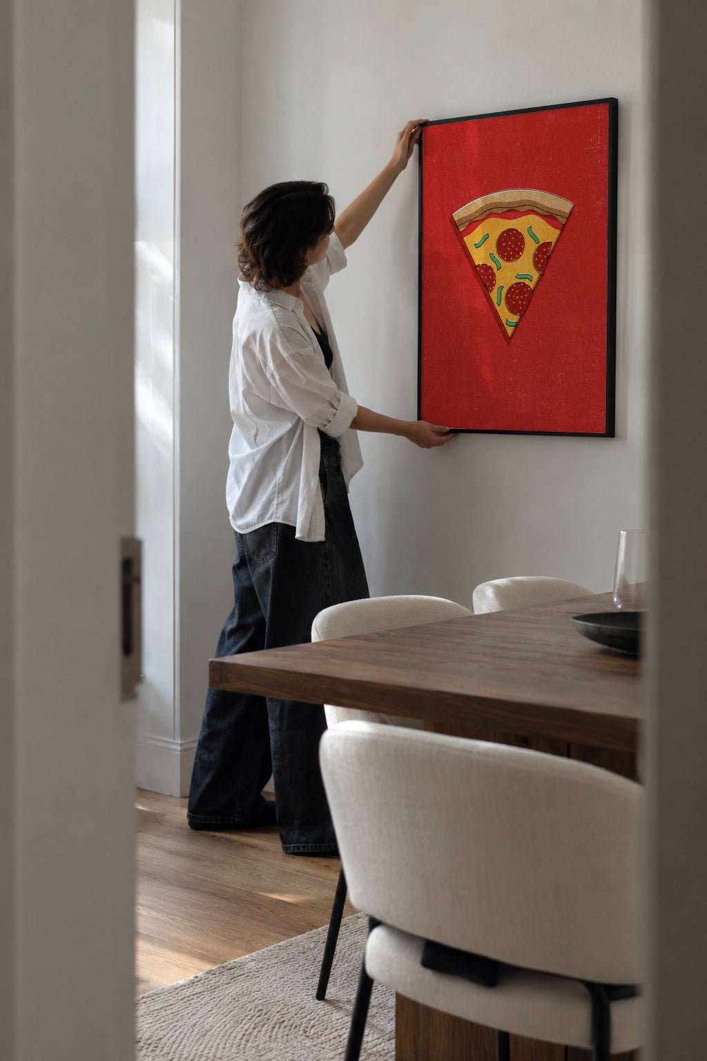 FAST FOOD / Pizza - Framed poster in an interior