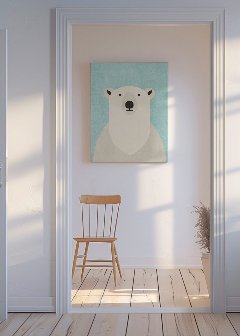 Obraz lední medvěd minimalistický