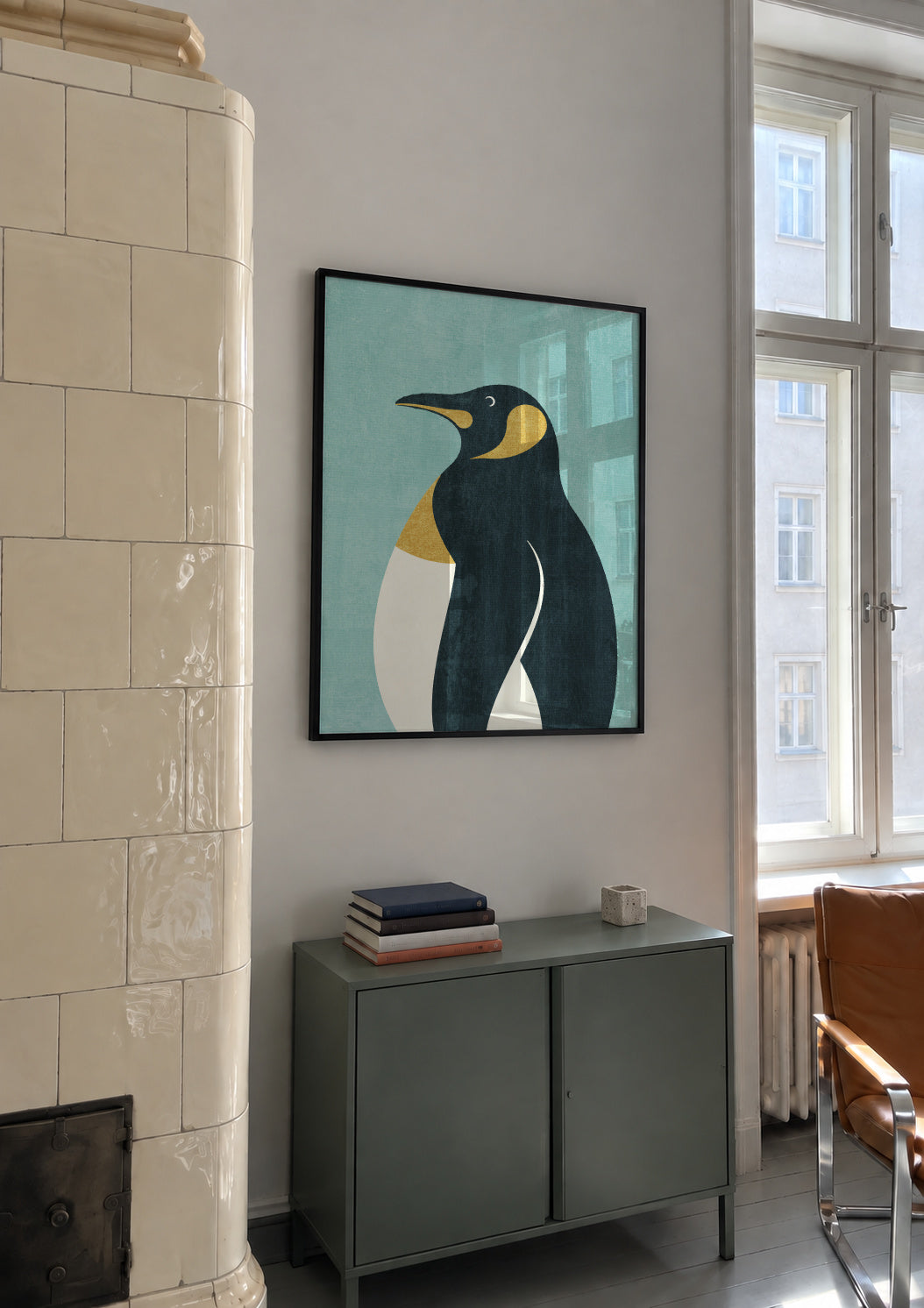 FAUNA / Emperor Penguin - Framed poster in an interior