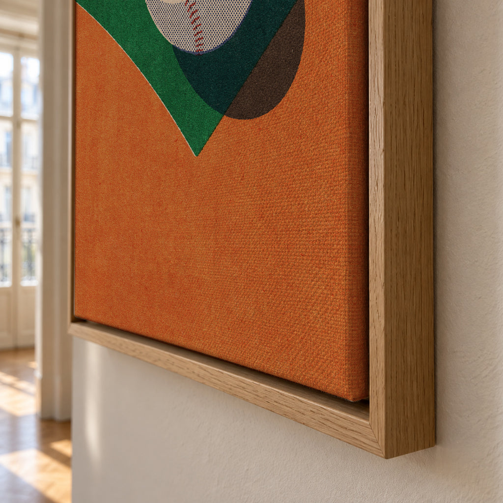BALLS / Baseball - Framed canvas detail