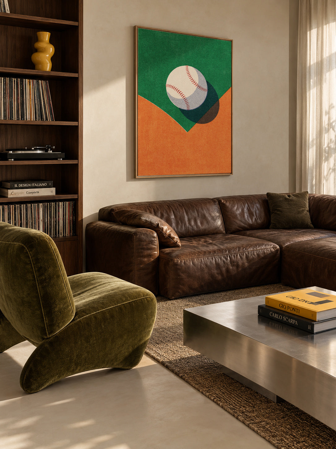 BALLS / Baseball - Framed canvas in an interior