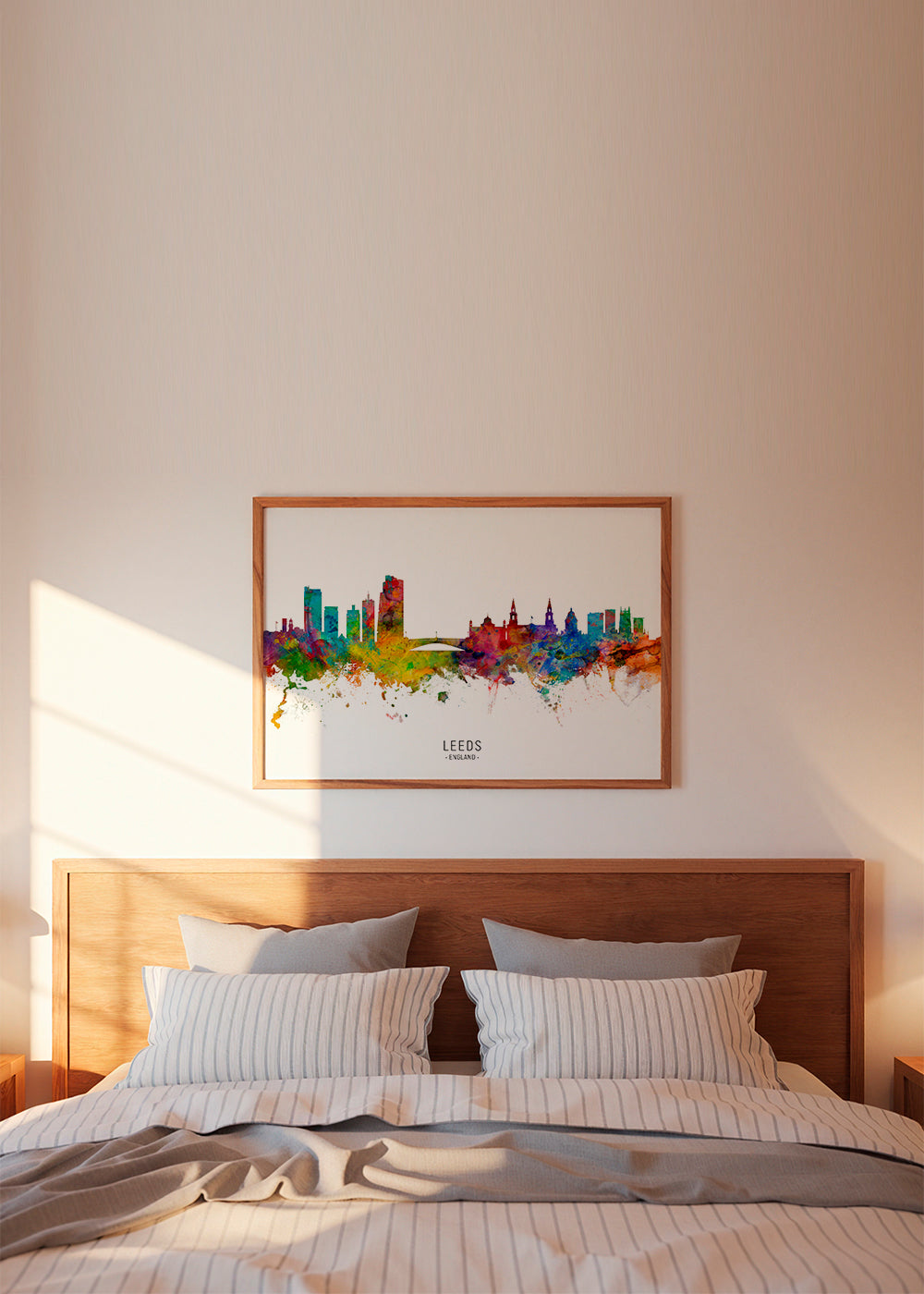 Obraz města Leeds skyline akvarela