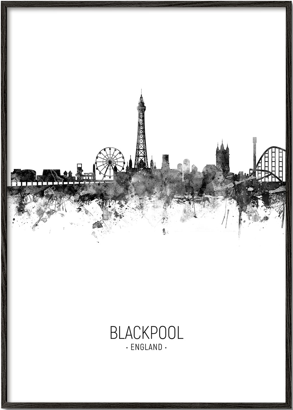 Obraz do kuchyně Blackpool skyline inkoust