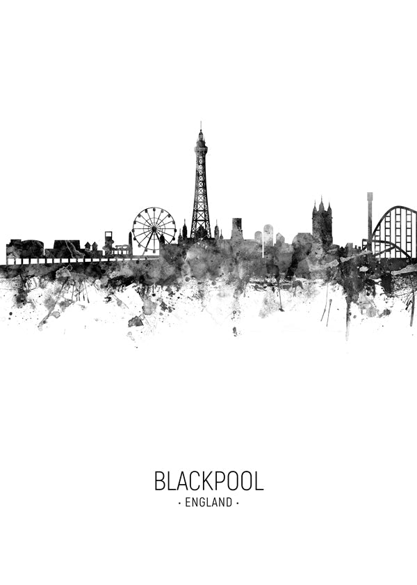 Obraz do kuchyně Blackpool skyline inkoust