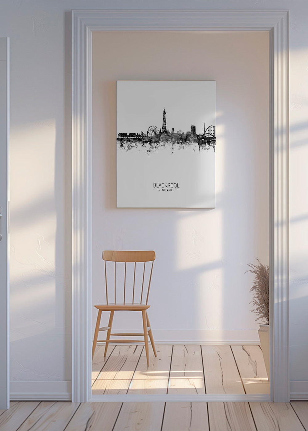 Obraz do kuchyně Blackpool skyline inkoust