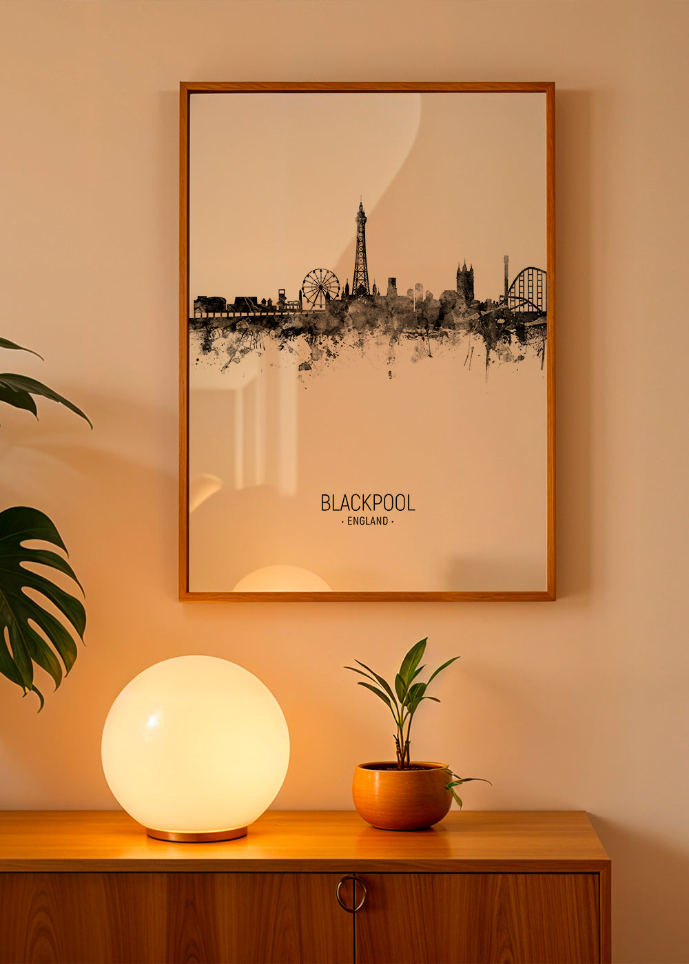 Obraz do kuchyně Blackpool skyline inkoust