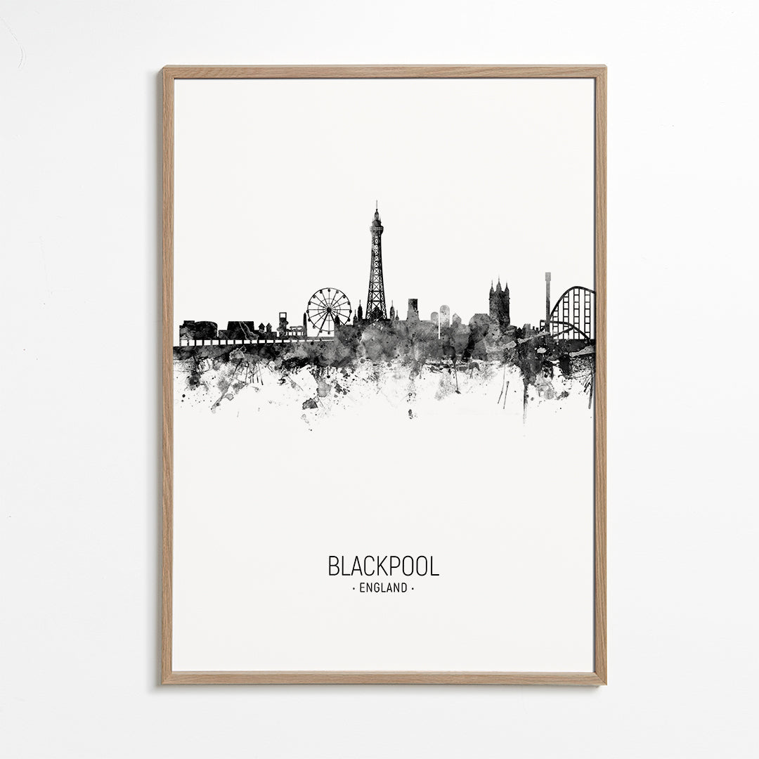 Obraz do kuchyně Blackpool skyline inkoust