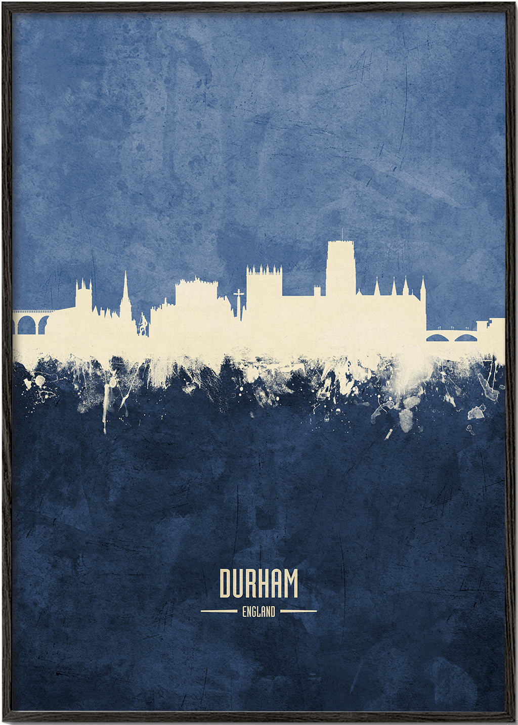 Obraz města Durham skyline v modré